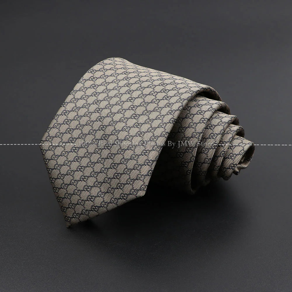 New Design Wedding Men Tie Brown Solid Striped Paisley Flower Neckties Men Business Dropshipping Groom Collar Accessories Gift