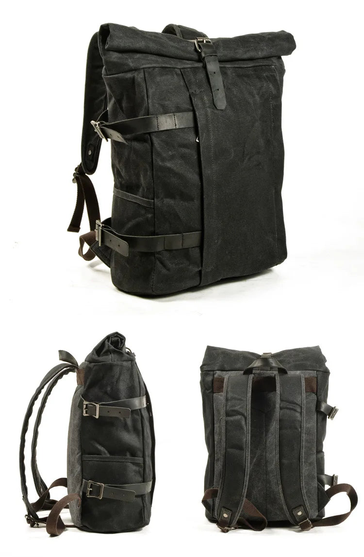 Outdoor backpack leisure fashion trend college student bag computer bag men's motorcycle backpack tide female mountaineering bag