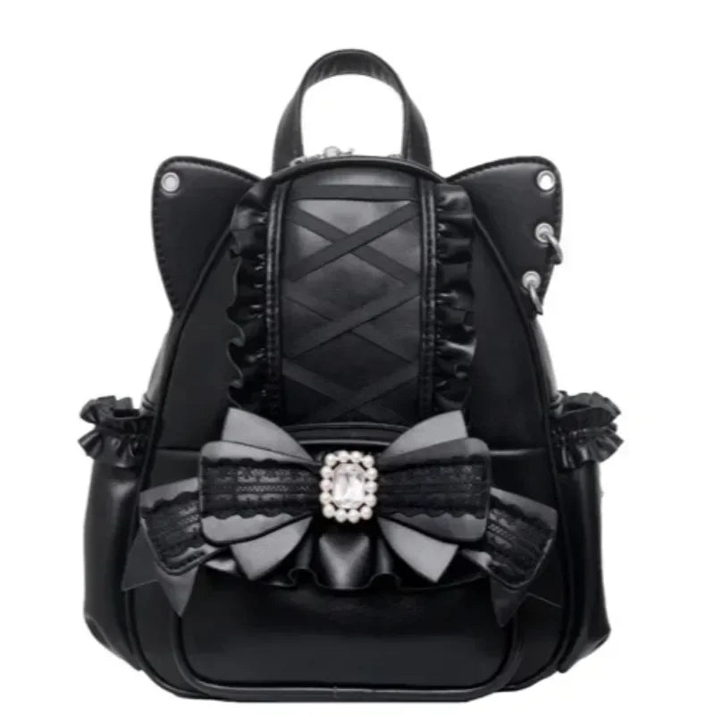Lace Cat's Ear School Bag Japan Lolita Ita Mochila Cute Large Capacity Mochilas Mujer 2025 New Bow Women Bags Student Backpack