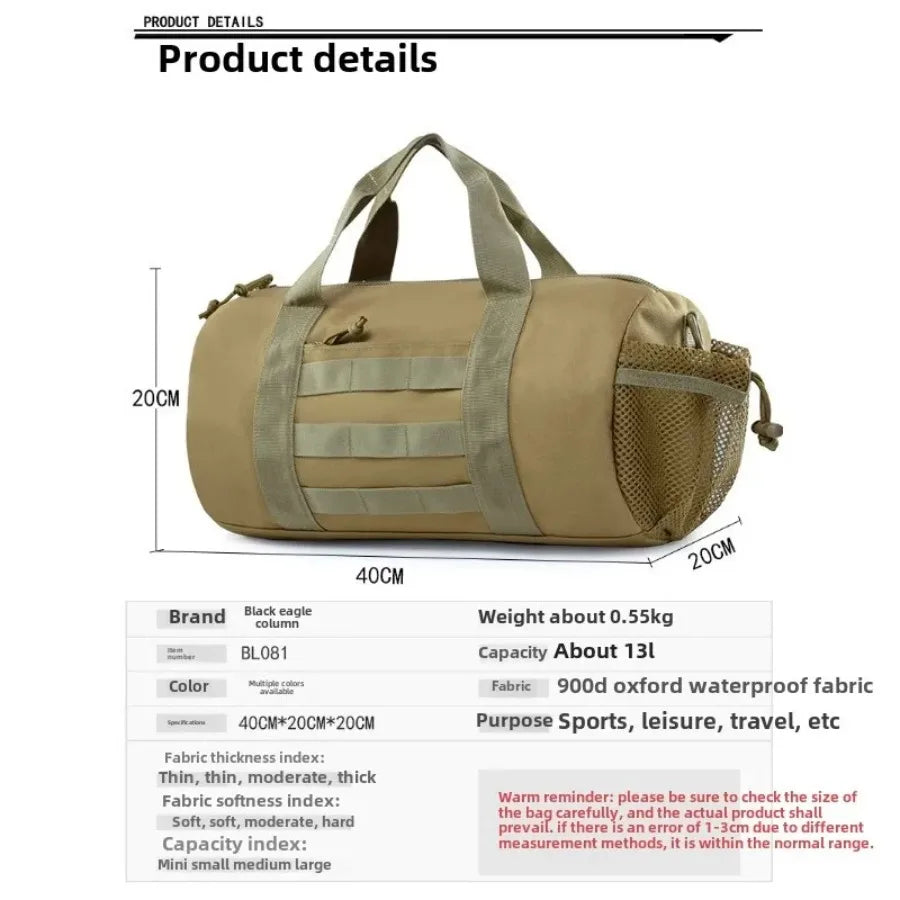 Men's large-capacity wet and dry separation crossbody handheld sports training gym bag short trip luggage bag travel bag