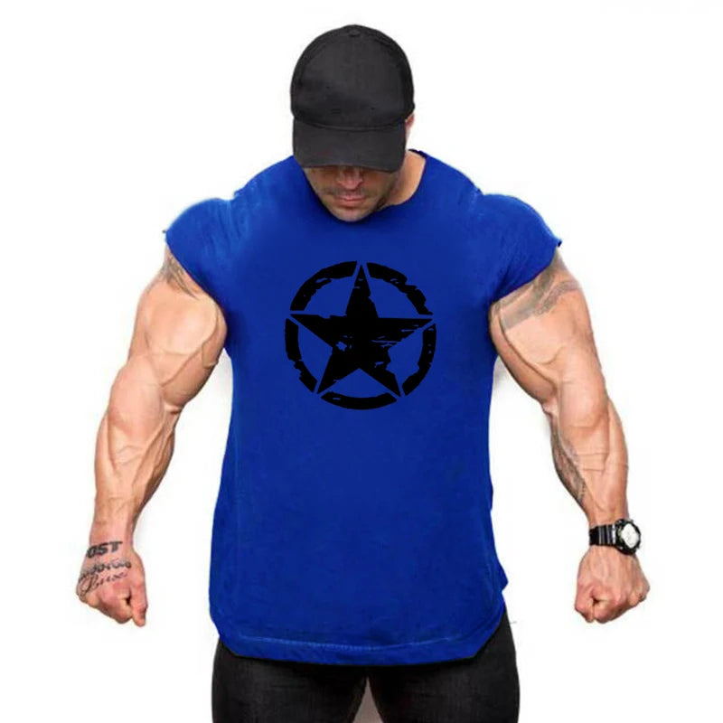 Gym Shirt Mens Bodybuilding Tank Top Mesh Fitness Sleeveless Vest Summer Casual Workout Singlets Undershirt Muscle Clothing