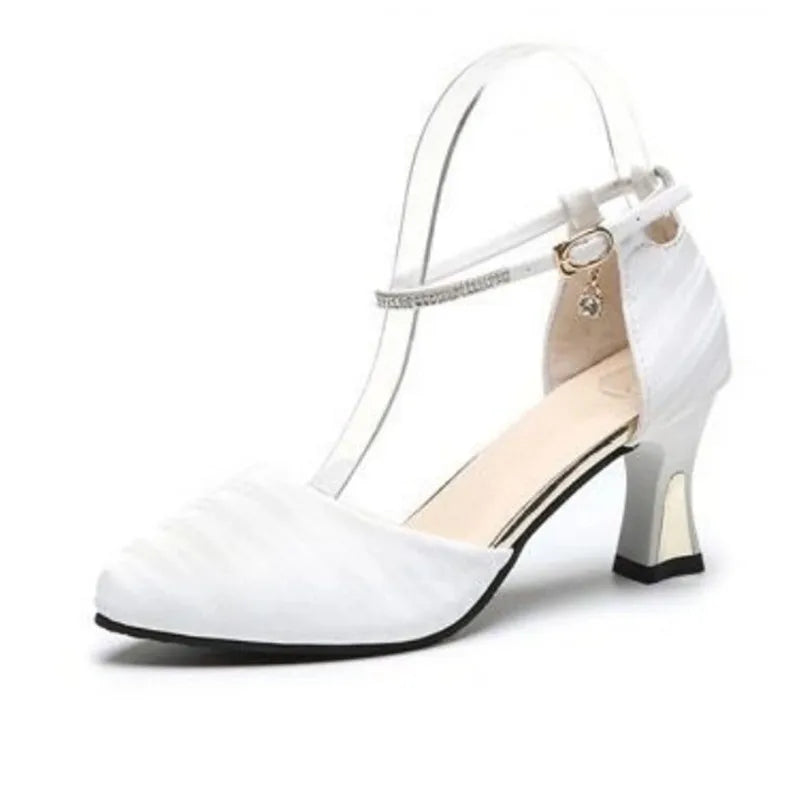 Zapatos De Mujer Women Sweet Light Weight White Stiletto Heel Shoes for Sexy Party Lady Fashion Pink Comfort Wedding Shoes B31