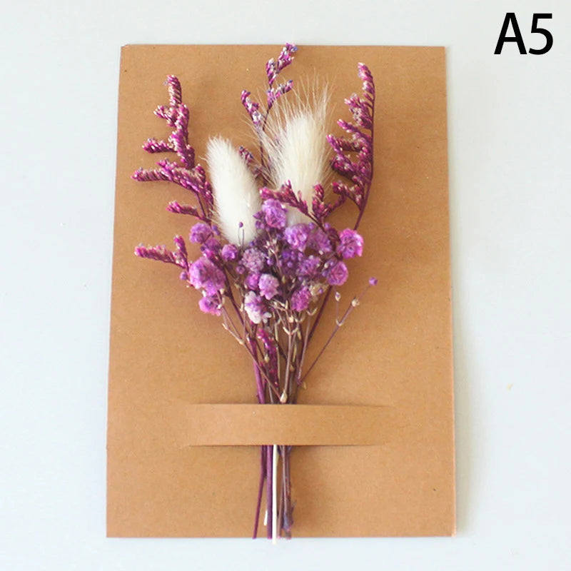 Mini Natural Dry Flowers Bouquet Bridesmaid Boutonnieres Christmas Wedding Decor Valentine's Day DIY Floral Materials