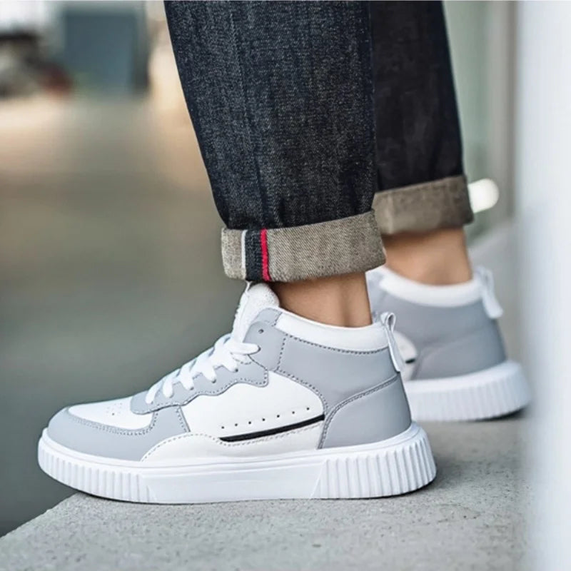 YRZL Mens Sneakers Autumn High Top Shoes Lightweight Non Slip Skatebaord Shoes Unisex Casual Sports Shoes for Man