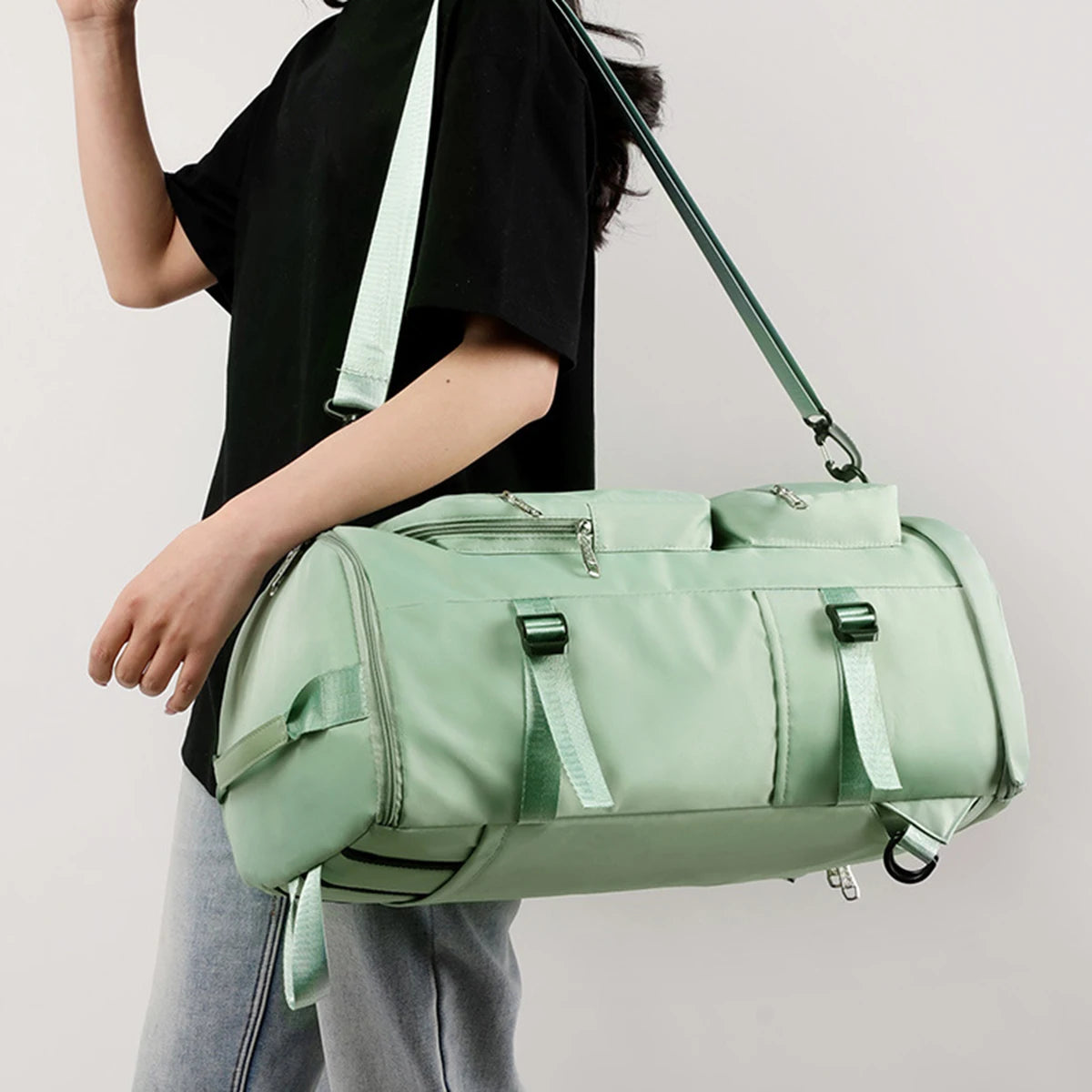 Large Capacity New Backpack Travel Bag Sports Waterproof Fitness Bag Multi Functional Single Shoulder Portable Luggage Bag