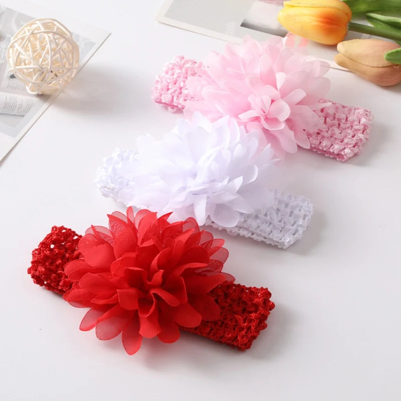 Infant Baby Girls Shoes with Headband Soft Sole Non-slip Flower Princess Wedding Dress Walking Shoes