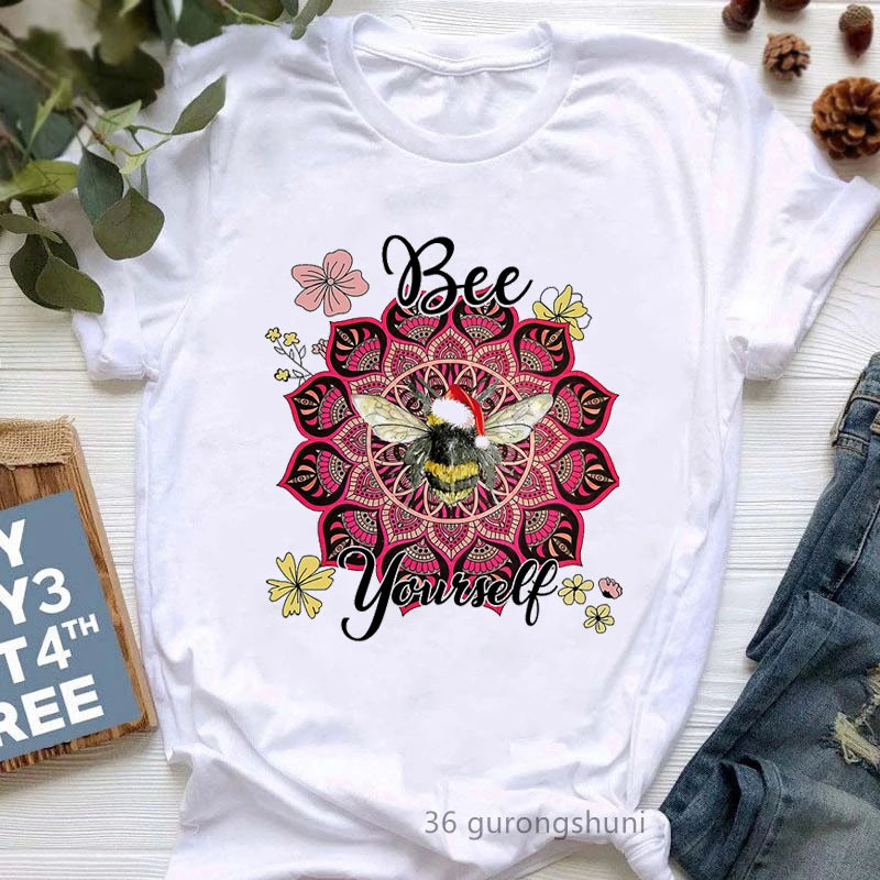 Newest Yoga Tree Print Tshirt Girls Summer Fashion Short Sleeve T Shirt Women Buddha Chakra Meditation T-Shirt Female Wholesale