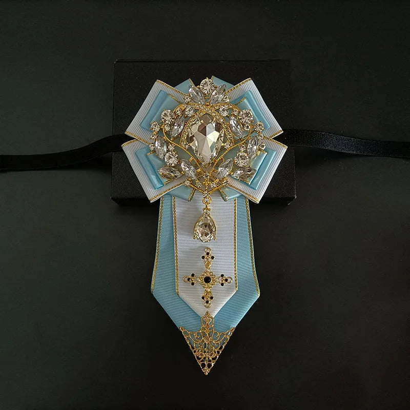 Men's Wedding Bow Tie Original Design Handmade Jewelry High-end Business Banquet Collar Flower Luxury Big Rhinestone Bowties