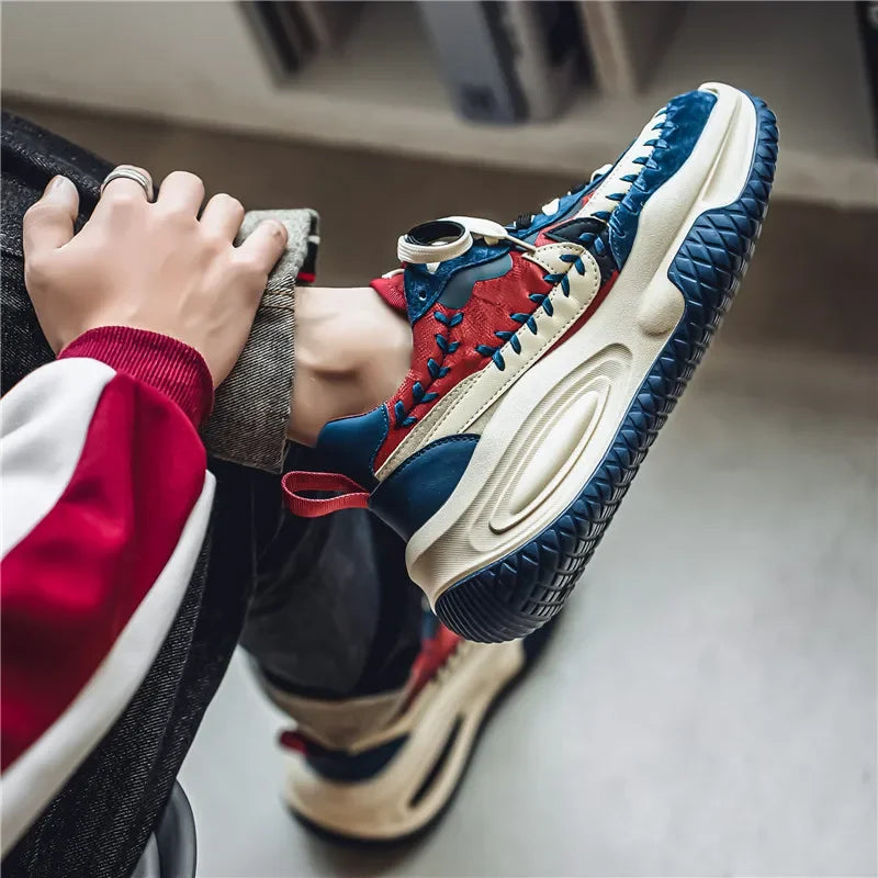 Men's Sneakers Thick Bottom Casual Sneaker Shoes for Men Wear-resistant Apring and Autumn Soft and Comfortable Fashion Non-Slip