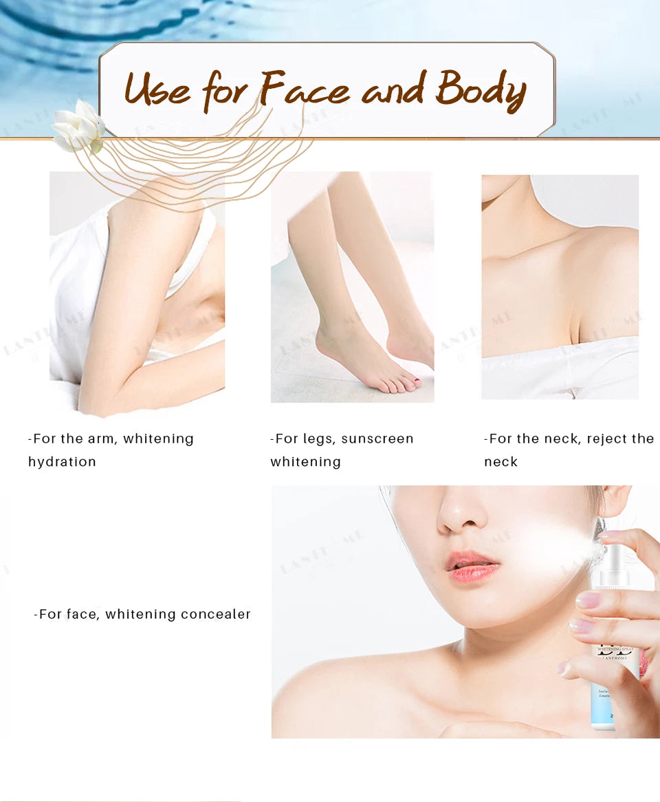 BB Whitening Spray Skin Brightening Moisturizing BB Cream Face Foundation Nourishing Skin Care Beauty Cosmetics