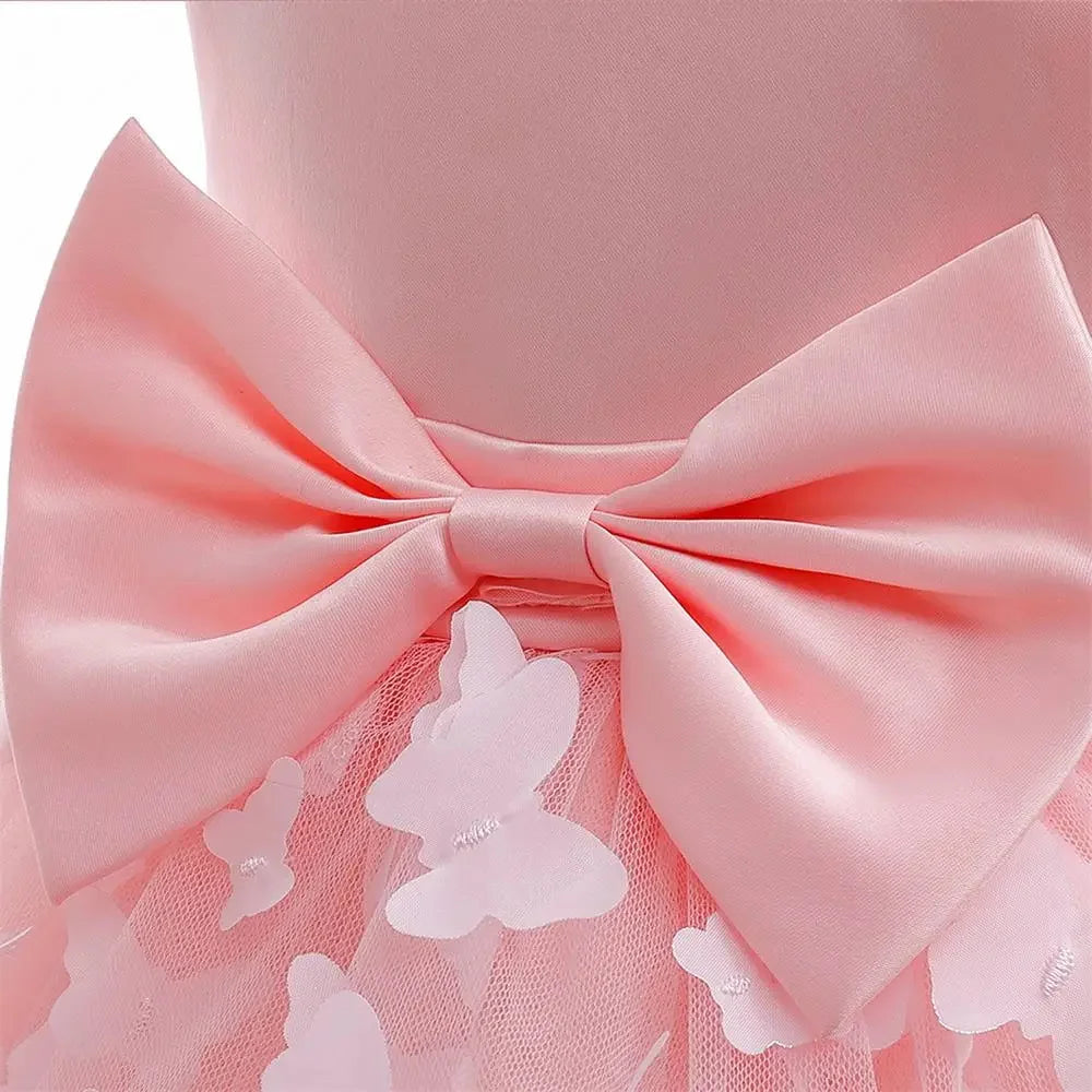 Children's Elegant Dresses For 1st Birthday Dress Baby Butterfly Lace Dress Girls Party Dresses Newborn Princess Dress Clothes