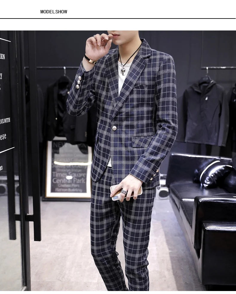 Casual suit jacket fashion loose luffian handsome suit senior sense top single business formal Korean student suit