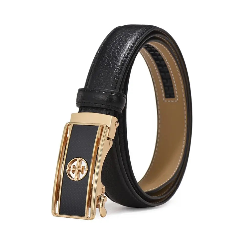 Casual Elegant Luxury Famous Designer Genuine Leather Belt Ladies Dress Belts Pants Bands Automatic Buckle Waistband