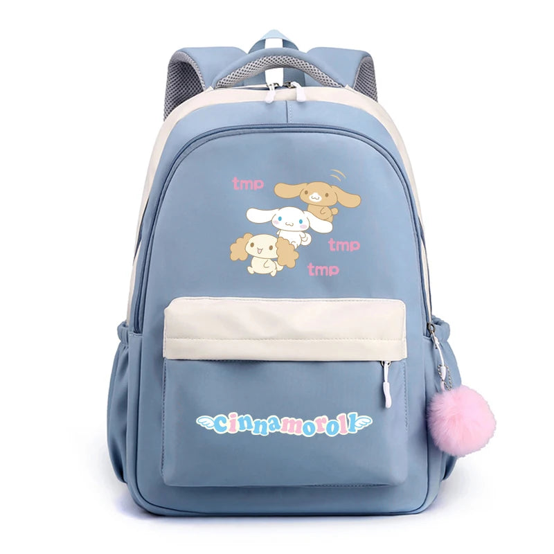 Cinnamoroll Backpack Children Girls Boy Sanrio Schoolbag Kawaii Student Back To School Rucksack Teen Kids Gift Women Travel Bags