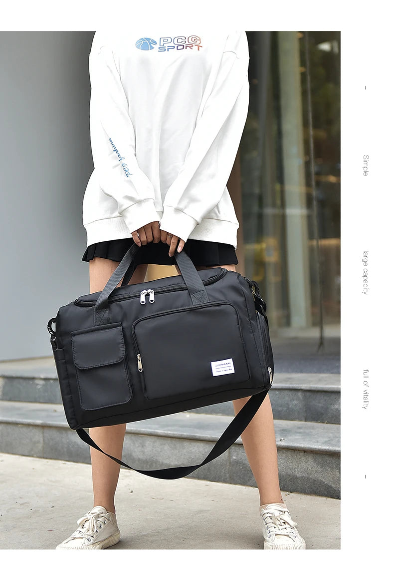 Travel Bag Female Large-Capacity Hand Luggage Dry-Wet Separation Sports Fitness Bag Short-Distance Travel Package
