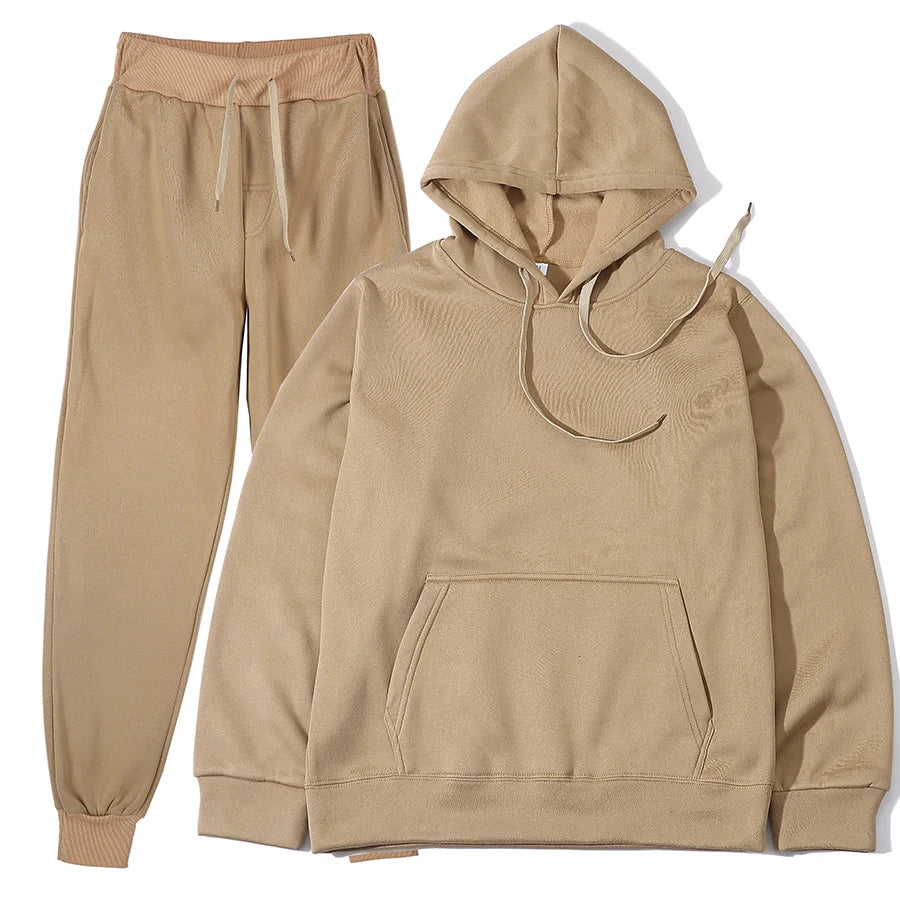 Men's Sports Suits Fashion Tracksuit Women Hoodies + Pants Two Pieces Sets Running Casual Sweatshirts Sweatpants Men's Clothing