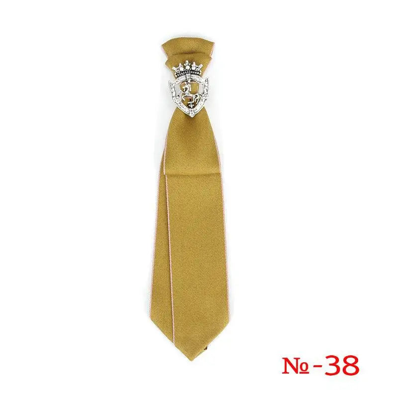 Retro Fabric Ribbon Rhinestone Black Bow Tie Collar Bowkont Cravat School Girl Boys Gifts for Women Clothing Jewelry Accessories