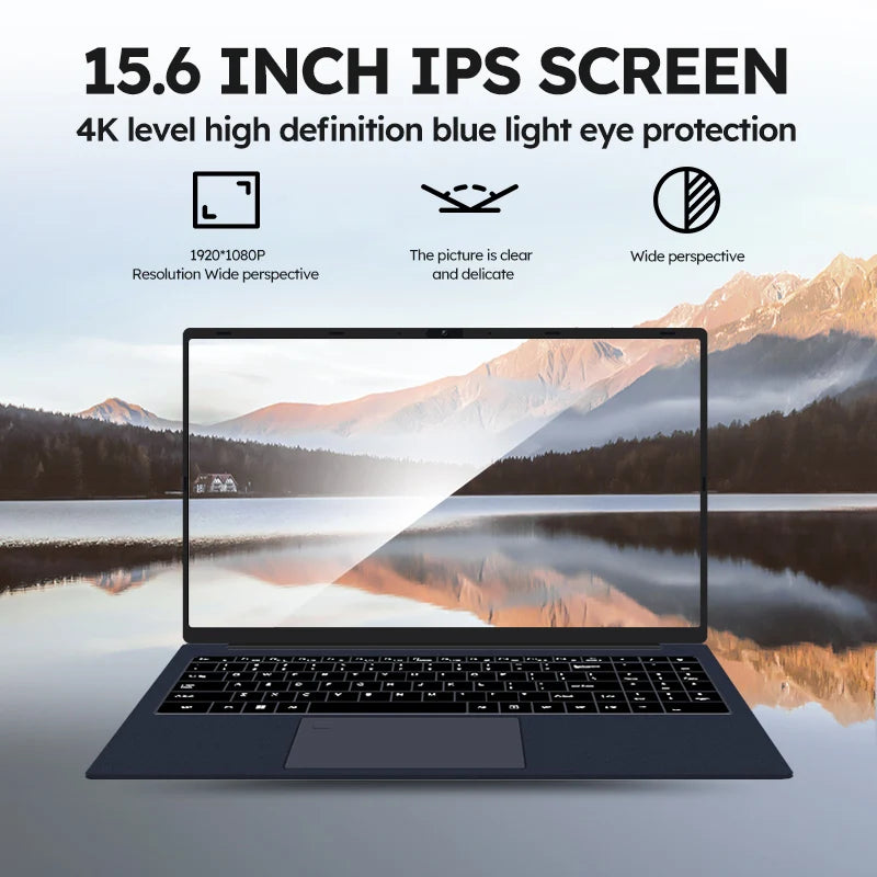 ORANGO Laptop 15.6 inch 16GB RAM 512GB SSD Windows 11 Computer AMD A4 7210U Notebook Gamer 1920*1080 Display Office Study PC