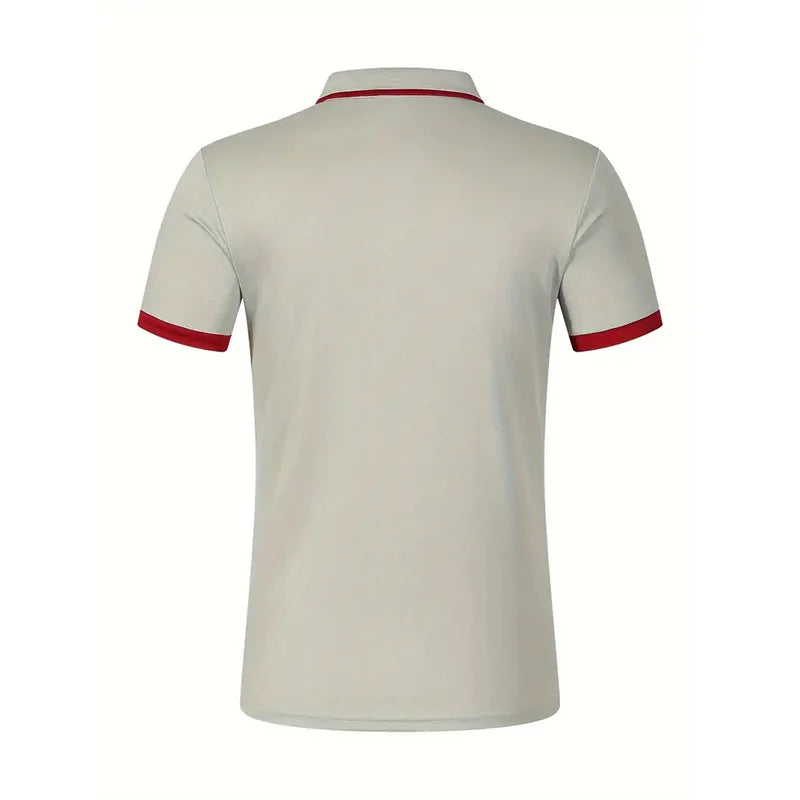 Summer Men's Short sleeved Polo Shirt Business Casual Collar T-shirt Plus Size Breathable Top European and American Plus size