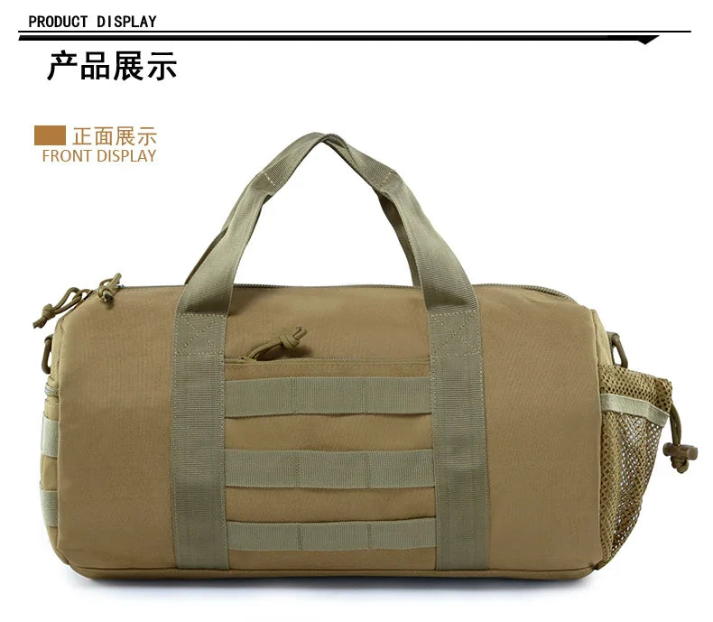 Men's Large Capacity Dry Wet Separation Crossbody Portable Sports Training and Fitness Bag Short Distance Travel Luggage Tote
