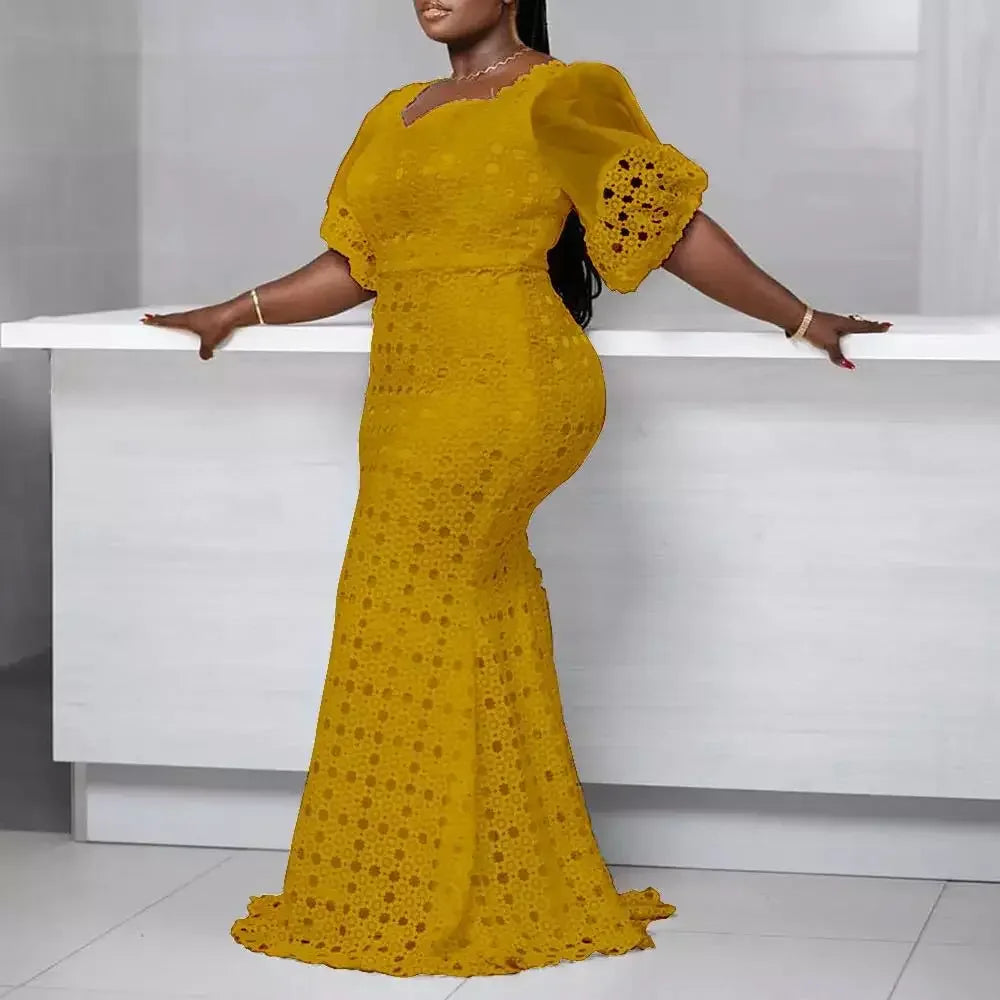 White Women Dress Bodycon Long Maxi Robe African High Waist Femme Vestiods Plus Size Dresses Black Party DInner S-5XL
