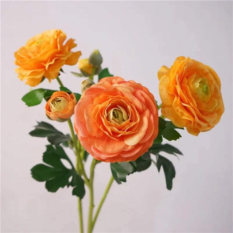 4Pc Hand Feel Moisturizing 3Heads Dew Lotus Artificial Real Touch Flowers Wedding Decor Bridal Bouquet Home Decoration Ornaments