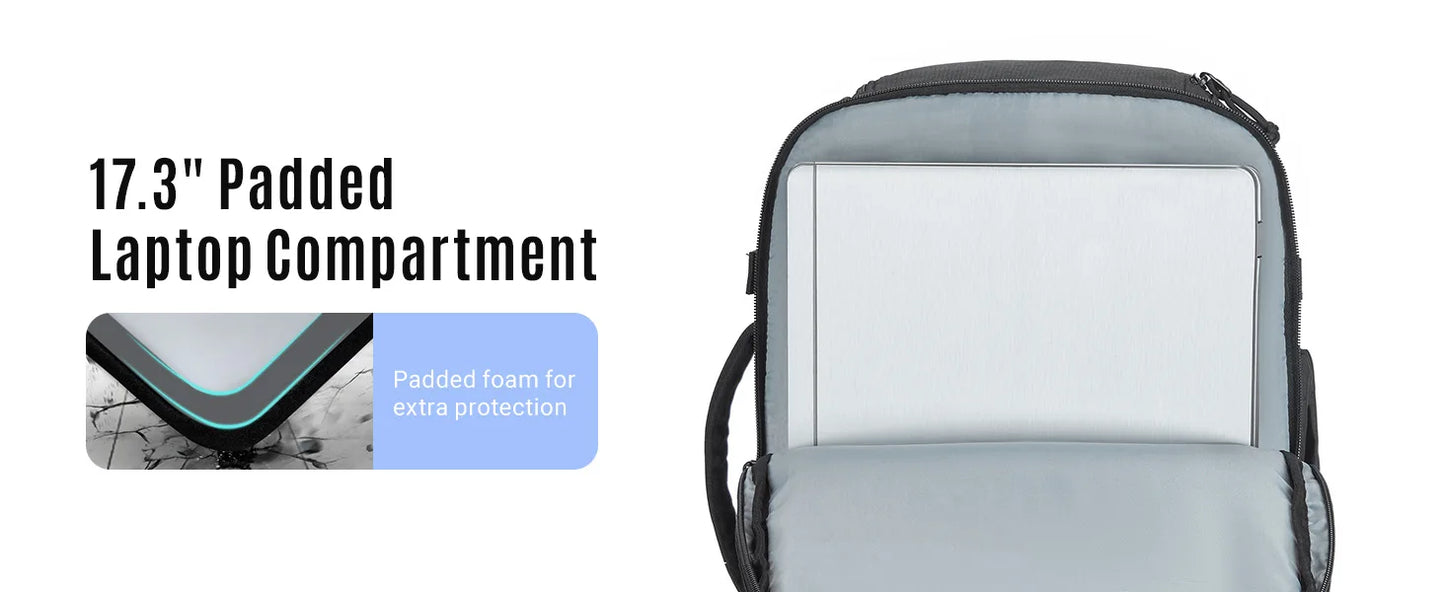 LIGHT FLIGHT Travel Backpack for Men TSA Large Airplane Cabin Backpack Lightweight Waterproof Laptop Backpack Urban Style