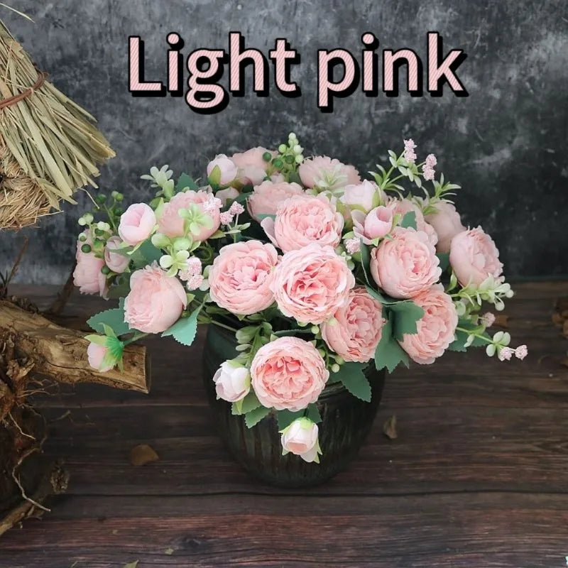 Artificial Flowers Silk Peony Wedding Bridal Bouquet Home Table Outdoor Garden Archway DIY Gift Room Decoration