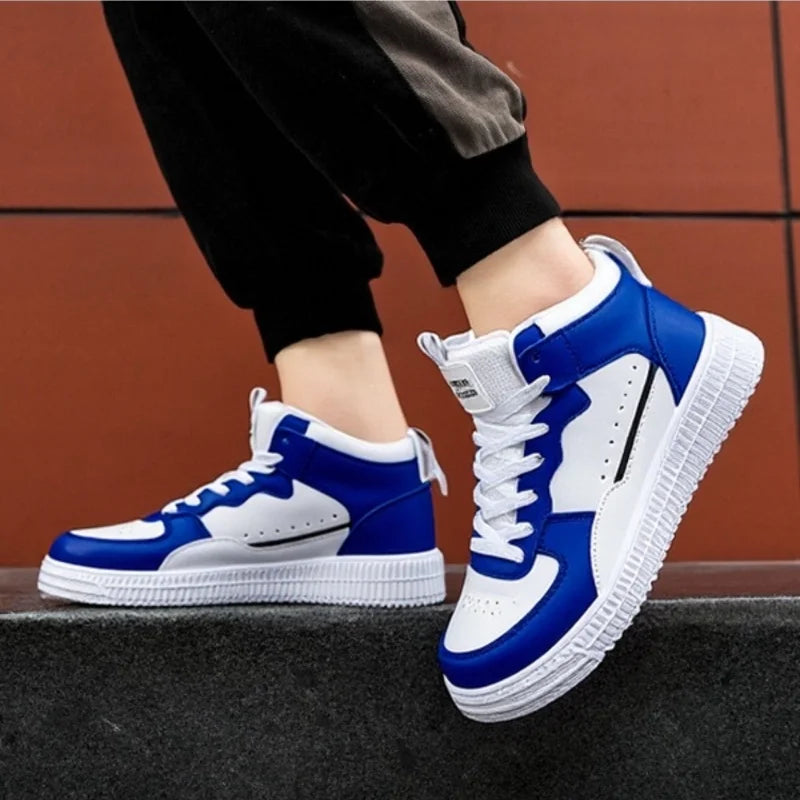 YRZL Mens Sneakers Autumn High Top Shoes Lightweight Non Slip Skatebaord Shoes Unisex Casual Sports Shoes for Man
