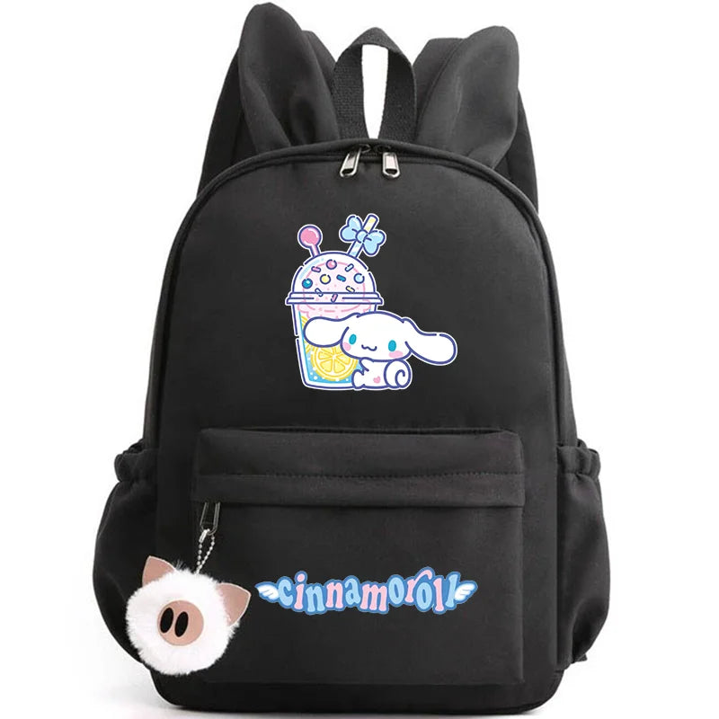 Cinnamoroll School Bags Backpack for Girl Boy Student Teenager Rucksack Women Casual Travel Rabbit Ears Mochila