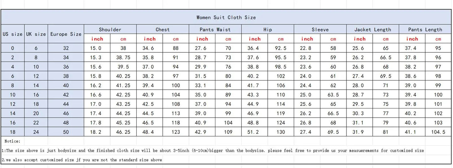 Formal Women Suits Office Slim Fit Ladies 2 Pcs Blazer+Pants Set Blazer Lady Business Work Wear Party Dress Trouser With Pocket