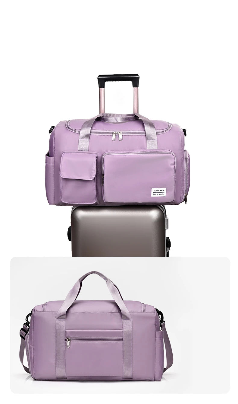Travel Bag Female Large-Capacity Hand Luggage Dry-Wet Separation Sports Fitness Bag Short-Distance Travel Package