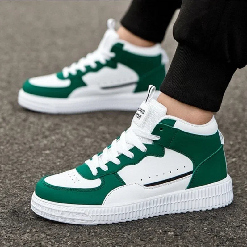 YRZL Mens Sneakers Autumn High Top Shoes Lightweight Non Slip Skatebaord Shoes Unisex Casual Sports Shoes for Man