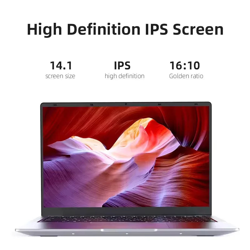 2025 Office Laptop Windows 11 intel core i7-7500U/intel Atom x7 A3950 14.1" Notebook Computer 1920*1080P 12GB RAM 1/2TB SSD