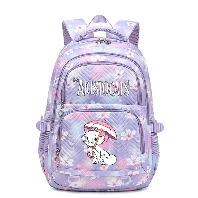 Disney The Aristocats Marie Waterproof Women Backpack Female Travel Bag Backpacks Schoolbag for Teenage Girls Bookbag Mochila
