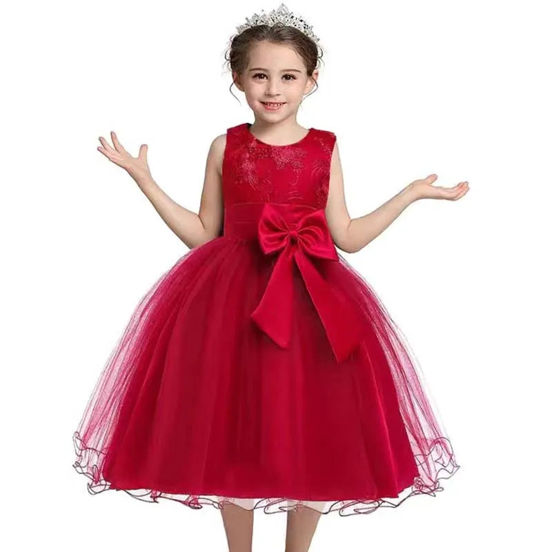 Flower Girl Dress For Wedding Baby Girl 2-8 Years Birthday Outfits Children's Girls First Communion Dresses Girl Kids Party Wear