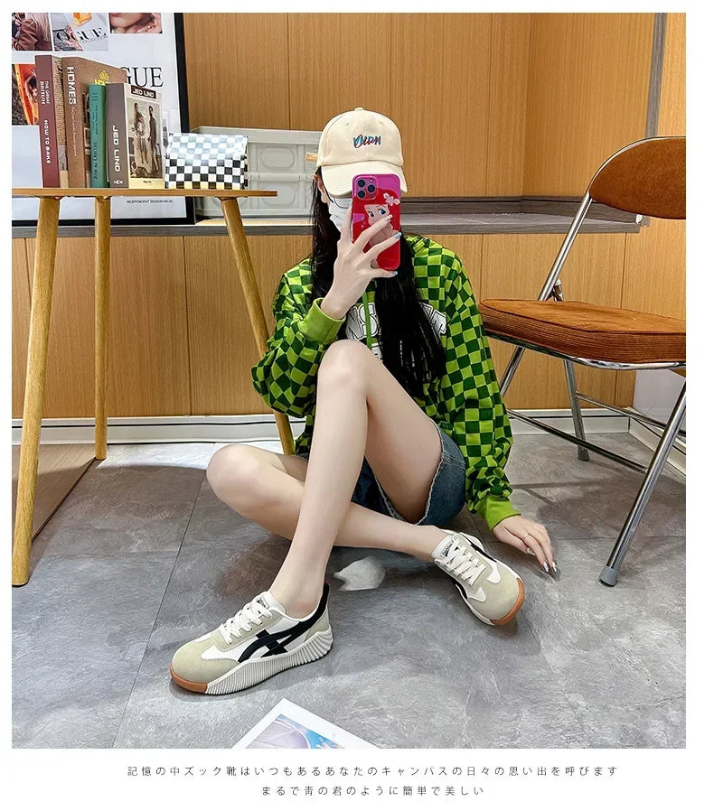 Women Sneakers 2025 New Sports Shoes for Women Fashion Comfort Sneakers All-match Thick Sole Lightweight Casual Running Shoes