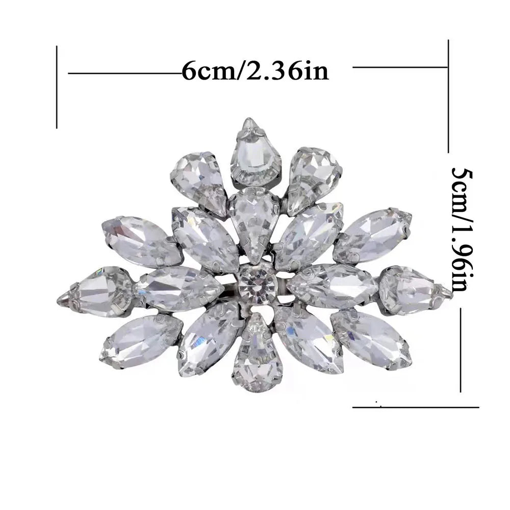 1Pcs Wedding DIY Detachable Charm Buckle Bridal Crystal Shoes Accessory Decoration Clip Women High Heel Rhinestone Shoe Buckles