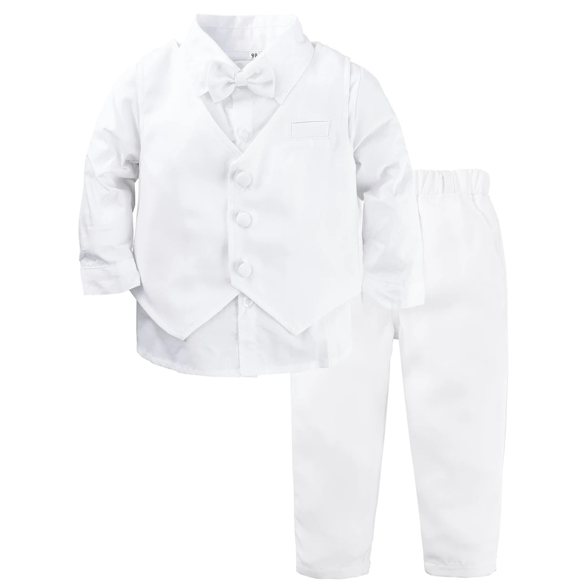 Boys Christening Suits Set Baby Baptism Outfit Toddler Shower Blazer Children Tuxedo Kids White Formal Clothes Sets 3 PCS
