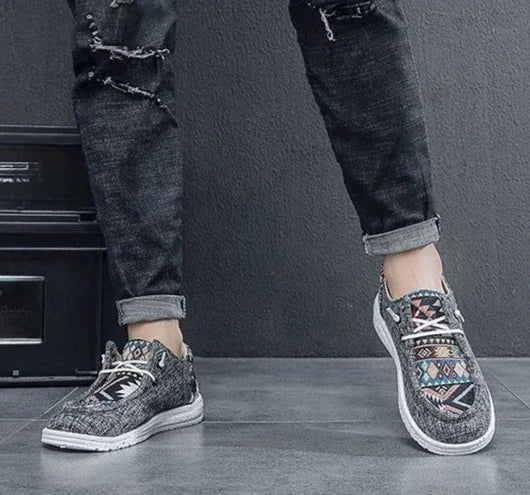 Sneakers Ethnic Style Wear to Work Men's Casual Shoes Round Toe Non Slip Male Shoe Fashion 2025 Luxury Sale Low Price Deals On