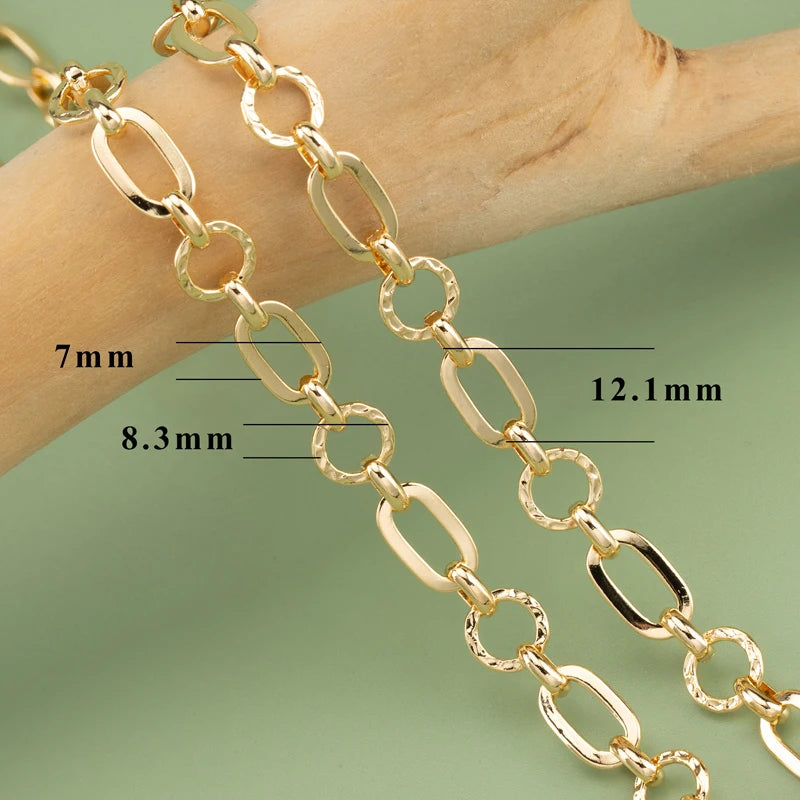 YEGUI C283,diy chain,pass REACH,nickel free,18k gold rhodium plated,copper metal,diy bracelet necklace,jewelry making,1m/lot