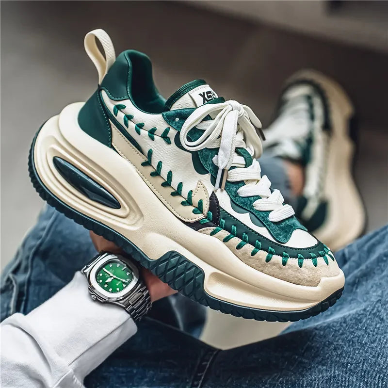 Men's Sneakers Thick Bottom Casual Sneaker Shoes for Men Wear-resistant Apring and Autumn Soft and Comfortable Fashion Non-Slip