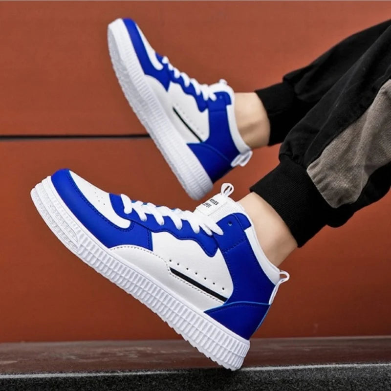YRZL Mens Sneakers Autumn High Top Shoes Lightweight Non Slip Skatebaord Shoes Unisex Casual Sports Shoes for Man