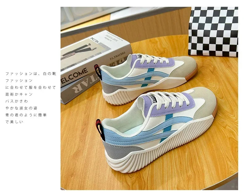 Women Sneakers 2025 New Sports Shoes for Women Fashion Comfort Sneakers All-match Thick Sole Lightweight Casual Running Shoes