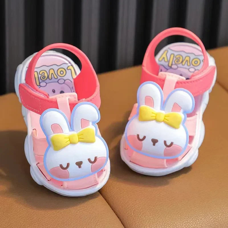 High Quality Comfortable Breathable Baby Children Outdoor Sandals Simple Versatile Cute Cartoon Boys Girls Infants Walking Shoes