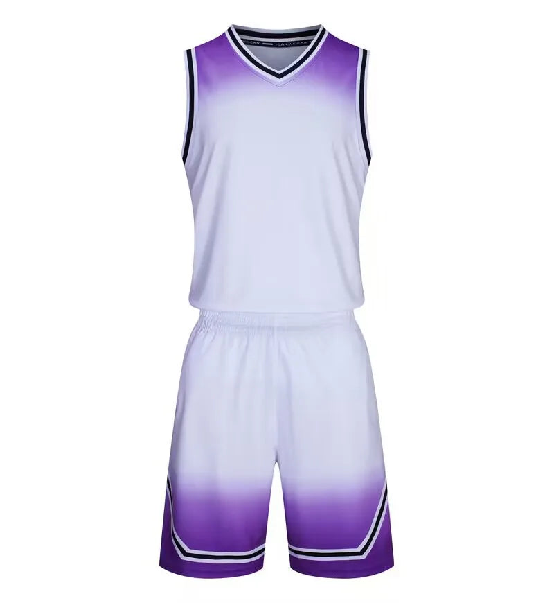 Men's And Women's Basketball Clothing Set Summer Fashion New Short Sleeve Casual Loose Comfortable Quick Drying T-shirt + Shorts