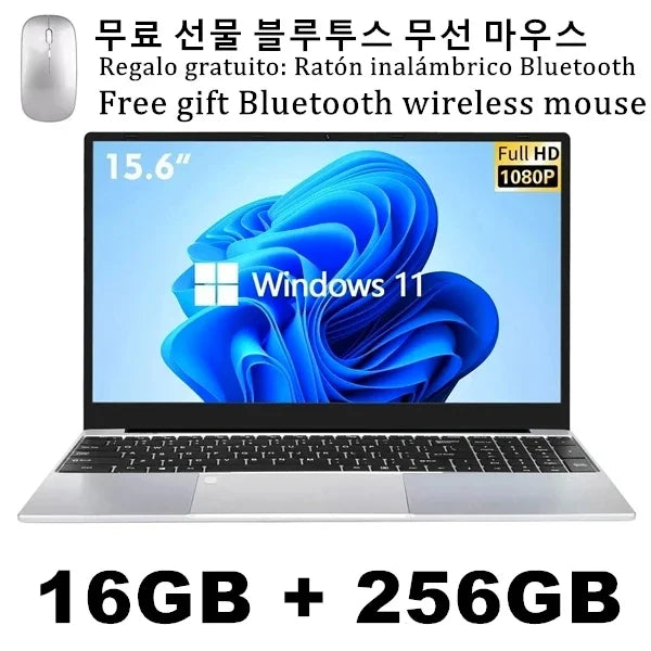 QMDZ 15.6" Laptop Computer Intel Celeron N5095 Notebook PC 16GB 32GB Ram 128GB-2TB SSD Office Study PC Windows 11 1080P Laptops