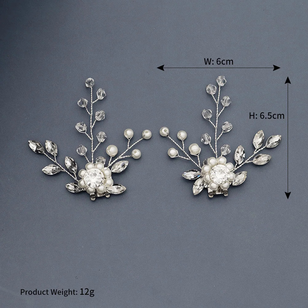 Newest Shinning Rhinestone Shoes Clip Metal Wedding Accessories Crystal Pearl Luxury Shoe Buckle Decorations Gift For Women