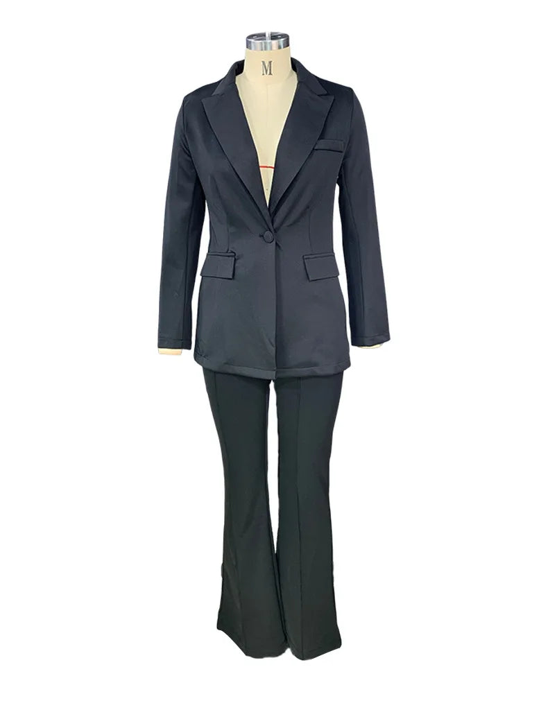 Women's Elegant Double-Breasted Blazer with Puff Sleeves and Faux Pockets - White, Long Sleeve, Mid-Length, High Stretch Fabric, Perfect for Spring and Fall, Everyday Chic, Formal Office Wear | Classic Notched Lapel | Functio