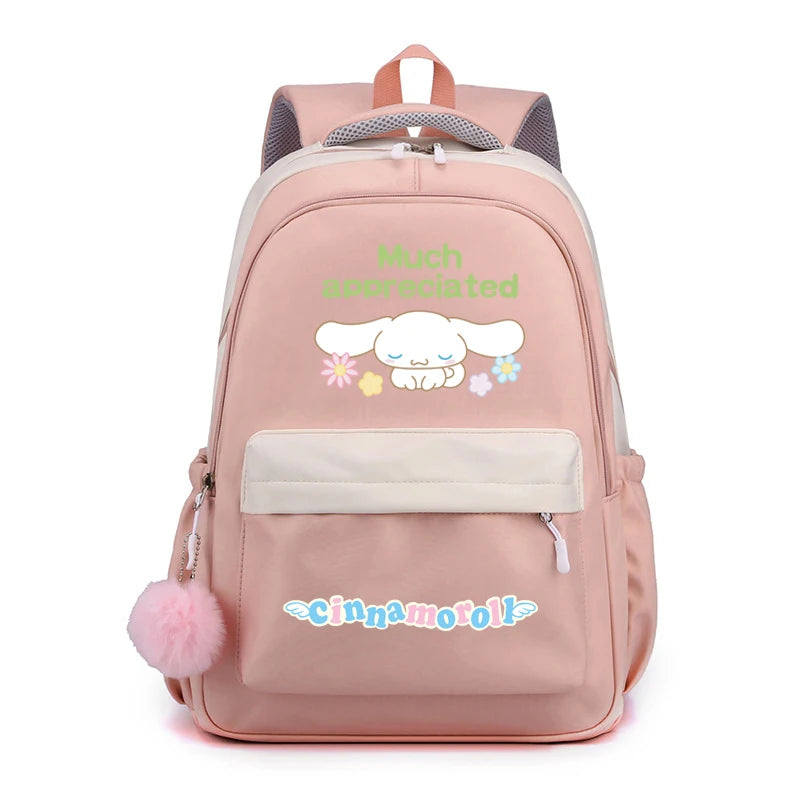Cinnamoroll Backpack Children Girls Boy Sanrio Schoolbag Kawaii Student Back To School Rucksack Teen Kids Gift Women Travel Bags